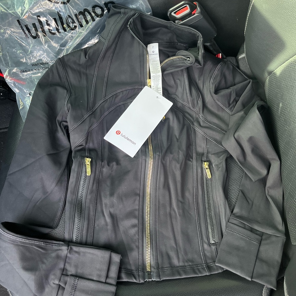 Lululemon Black Jacket with Gold Zippers